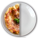 Half Deep-fried Pizza 